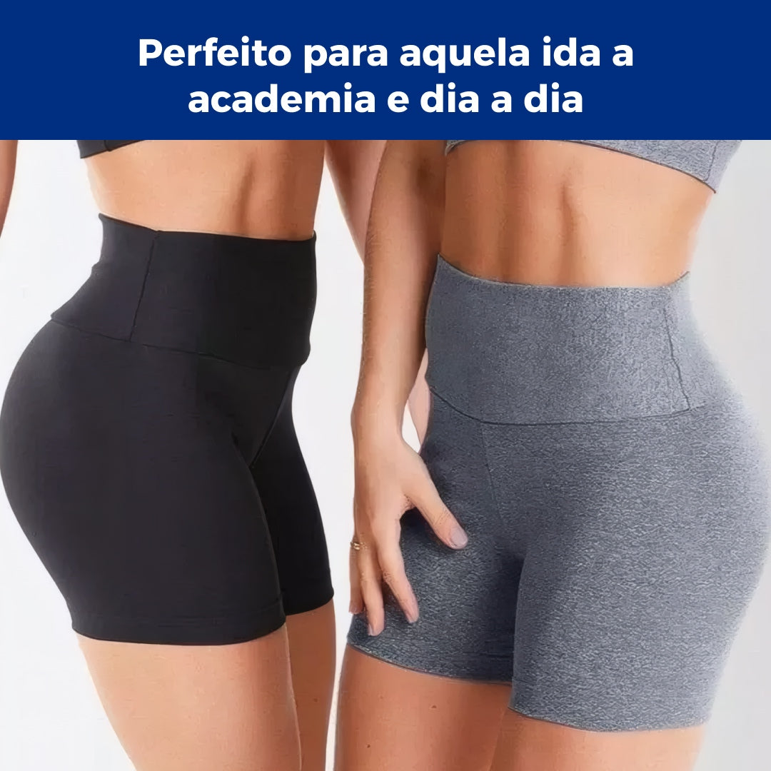 Pague 2 Leve 3 - Shorts Feminino Academia Cintura Alta - Vitalis Sport™