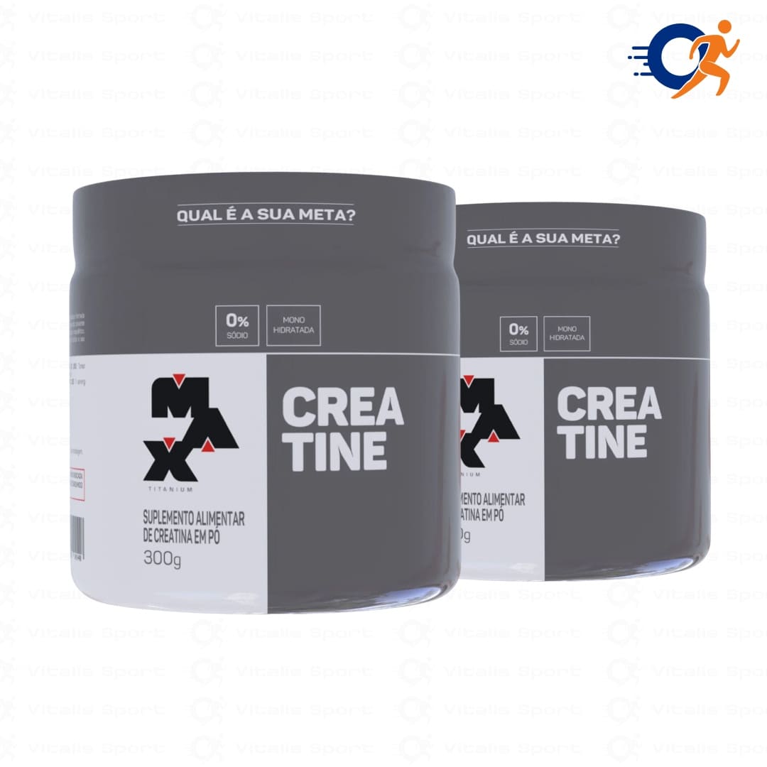 Kit 2 Creatinas 300g 100% Pura Max Titanium - Vitalis Sport™