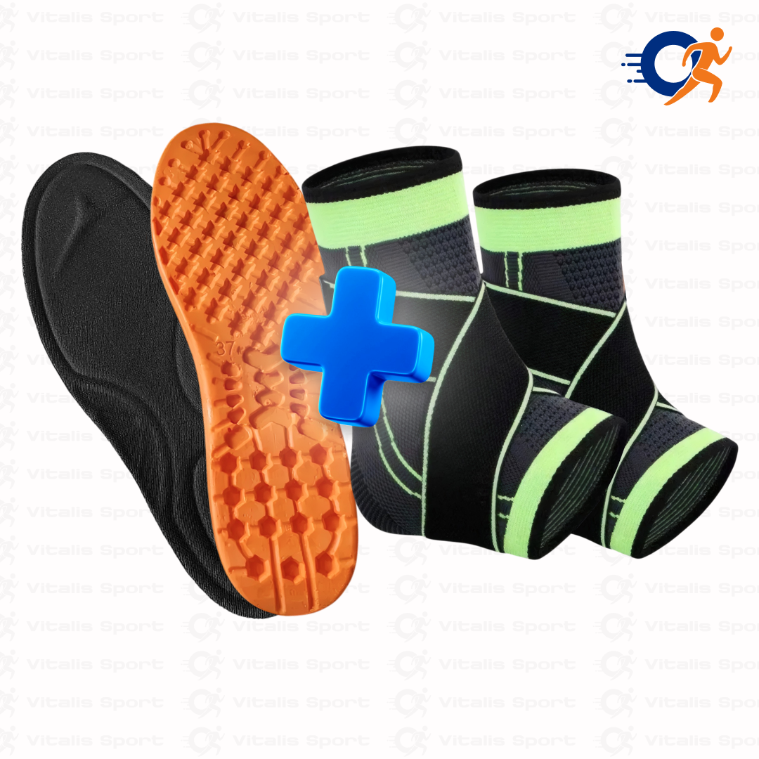 Palmilha Ortopédica de Gel + Par de Tornozeleiras Ortopédicas - Vitalis Sport™