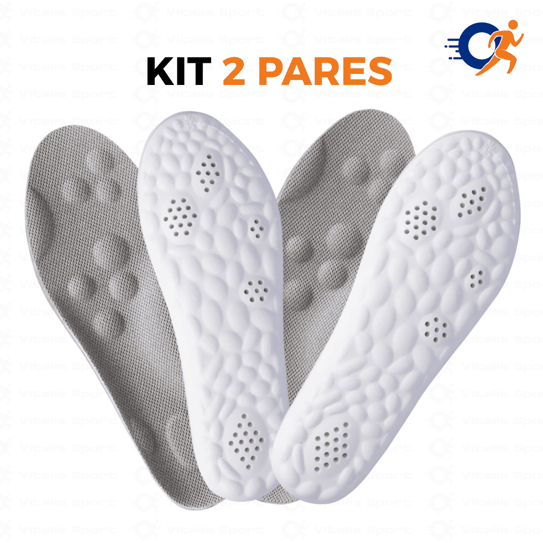 KIT 2 Pares de Palmilhas Ortopédicas 4D - Vitalis Sport™