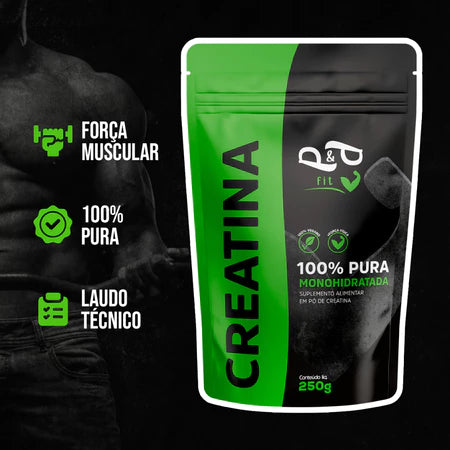 Creatina 250g 100% Pura Monohidratada P&P FIT - Vitalis Sport™