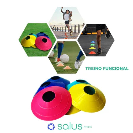 Kit Funcional Agilidade 5 Chapéus + 5 Cones e Escada - Vitalis Sport™