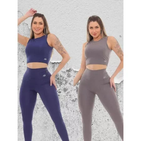 KIT 2 Conjuntos Blackout Moda Academia Zero Transparência - Vitalis Sport™