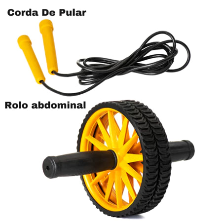 Roda de Exercícios Abdominal + Corda de Pular - Vitalis Sport™