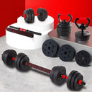 Kit Halteres + Barra Kettlebell 6 em 1 Pesos de Musculação - Vitalis Sport™