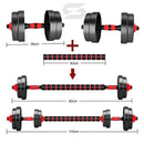 Kit Halteres + Barra Kettlebell 6 em 1 Pesos de Musculação - Vitalis Sport™