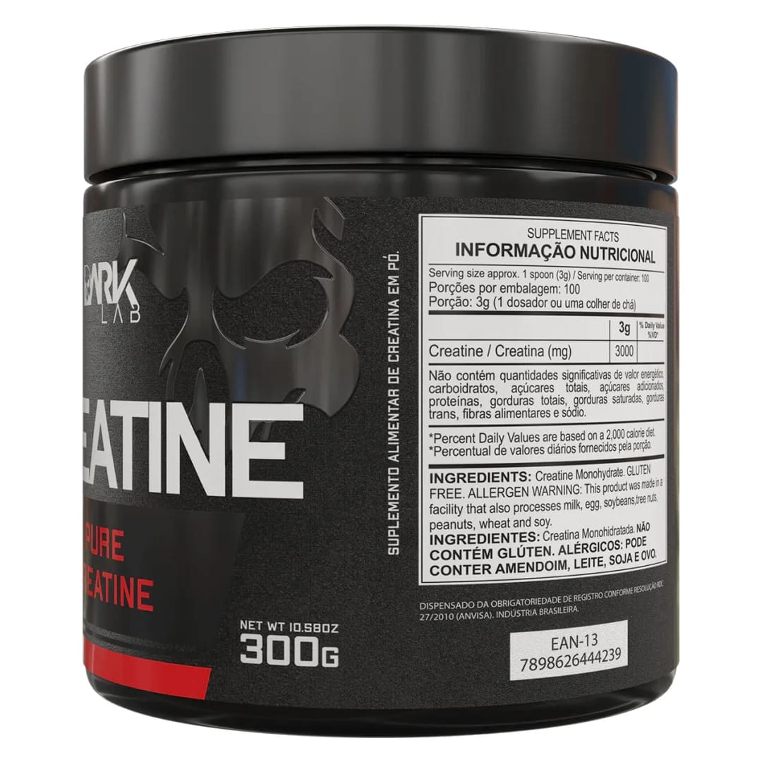 Kit 2x Creatina Monohidratada 100% Pura 300g Dark Lab - Vitalis Sport™
