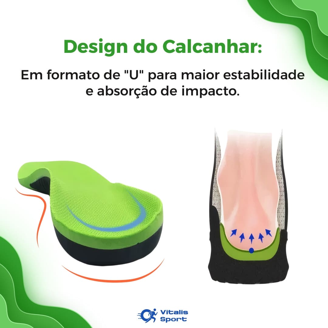 Palmilha com elevação para Pisada Irregular - Vitalis Sport™