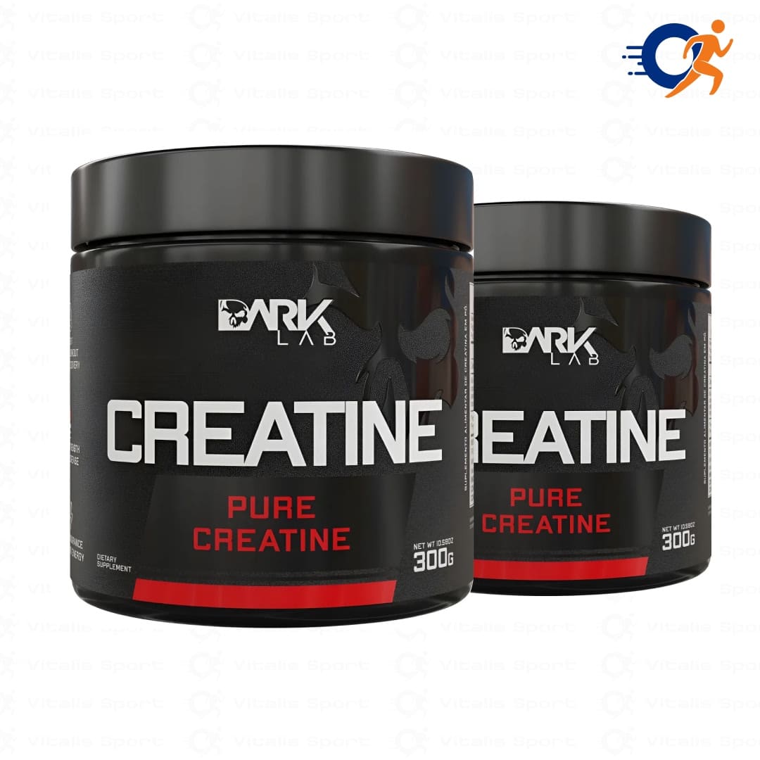 Kit 2x Creatina Monohidratada 100% Pura 300g Dark Lab - Vitalis Sport™