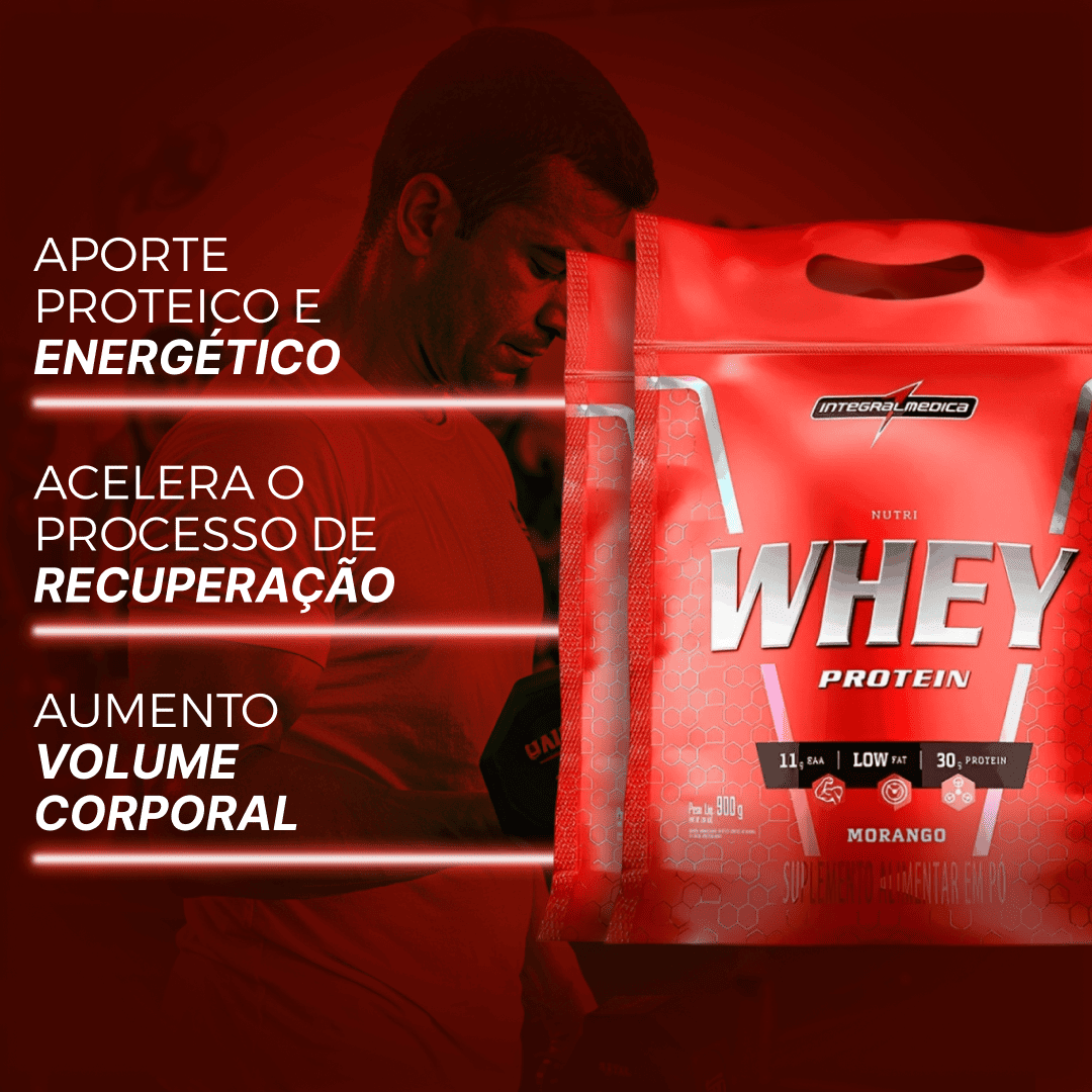 Kit 2 Nutri Whey Protein Hipercalórico Integralmédica 900g - Vitalis Sport™