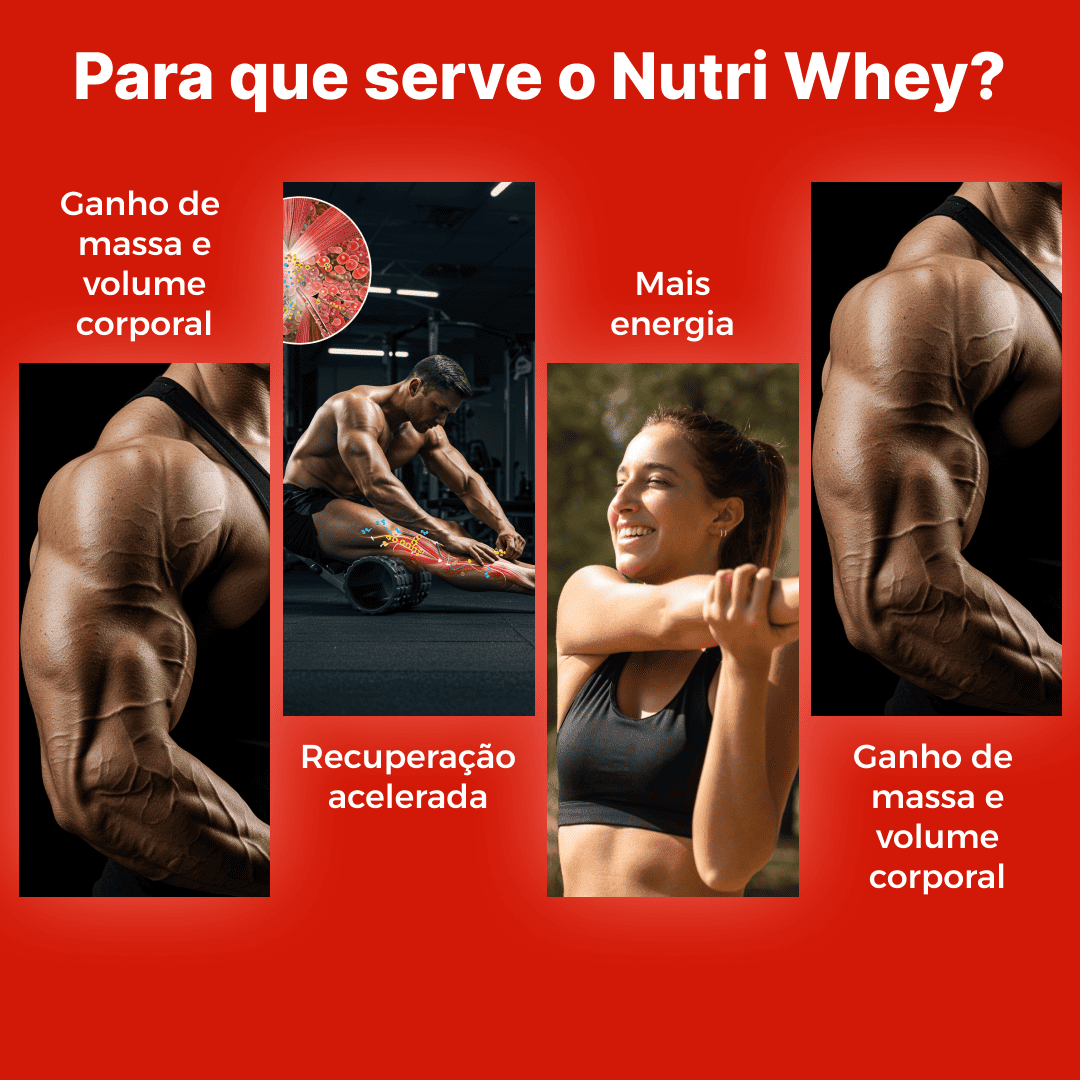Kit 2 Nutri Whey Protein Hipercalórico Integralmédica 900g - Vitalis Sport™