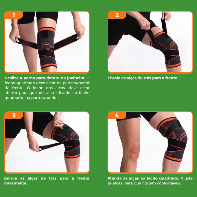 KIT 2 Joelheiras de Compressão Ortopédicas - Vitalis Sport™