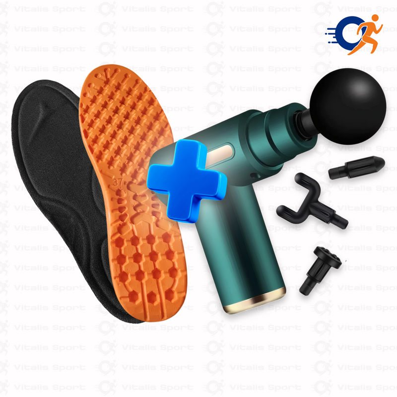 Palmilha Ortopédica de Gel + Pistola de Massagem Corporal - Vitalis Sport™