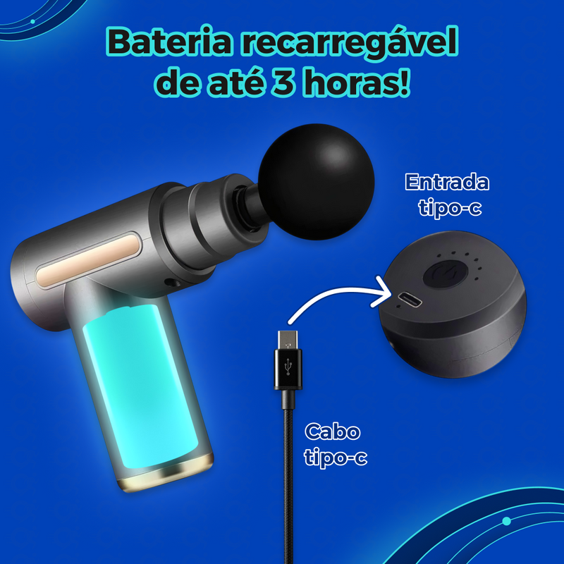 Palmilha Ortopédica de Gel + Pistola de Massagem Corporal - Vitalis Sport™