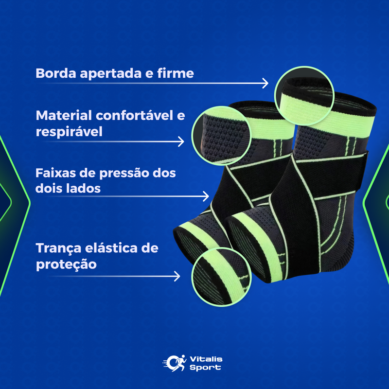 Palmilha Ortopédica de Gel + Par de Tornozeleiras Ortopédicas  - Vitalis Sport™