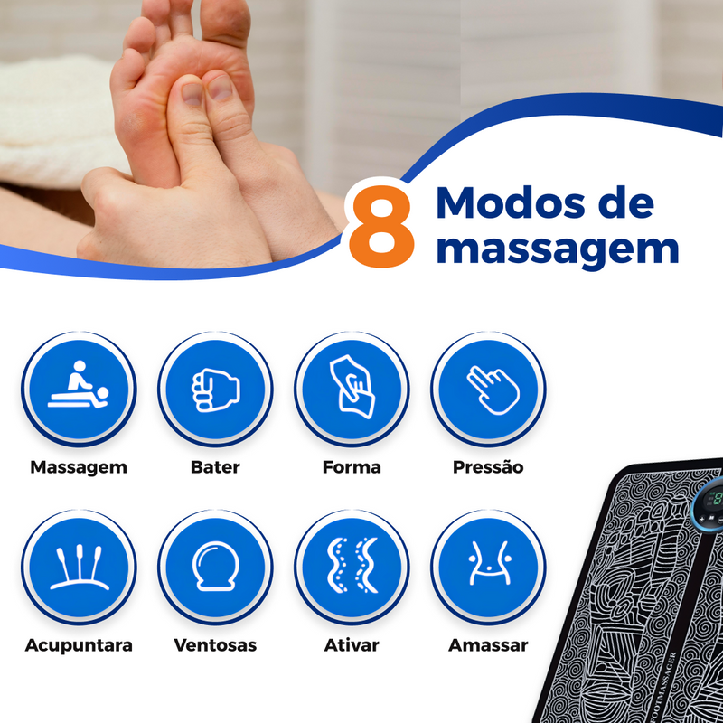 Palmilha Ortopédica de Gel + Tapete Massageador de pés - Vitalis Sport™