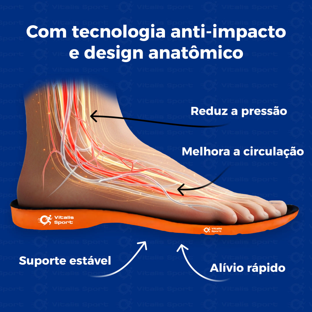 KIT 2 Palmilhas Ortopédicas P.U + 20,00 de Desconto - Vitalis Sport™