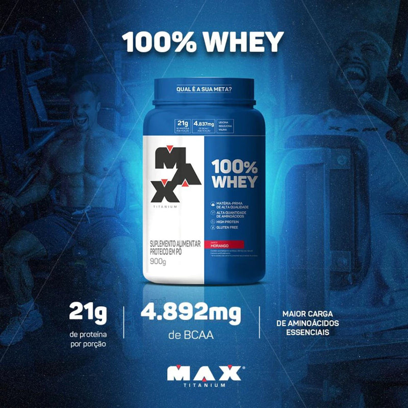 Whey Max Titanium 100% 900g - Vitalis Sport™