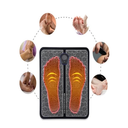 Kit de Tapete e Mini Massageador Elétrico para Dores nos pés e Musculares - Vitalis Sport™