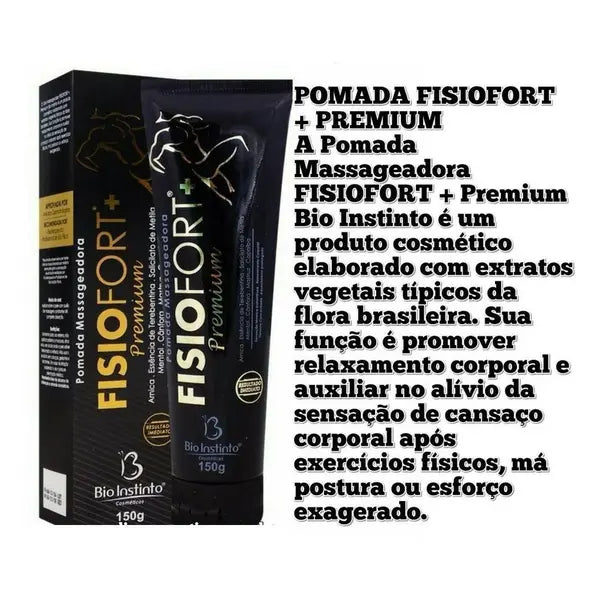 Pomada Massageadora Muscular Fisiofort Bio Instinto 150g - Vitalis Sport™