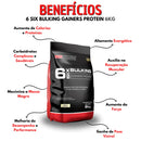 Kit 2x Hipercalórico 6 Six Bulking 6kg + Coqueteleira Bodybuilders - Vitalis Sport™