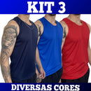 KIT 3 Camisetas Regata de Treino e Exercícios - Vitalis Sport™