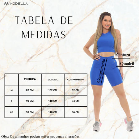 KIT 2 Peças de Bermudas Blackout Feminina Fitness - Vitalis Sport™